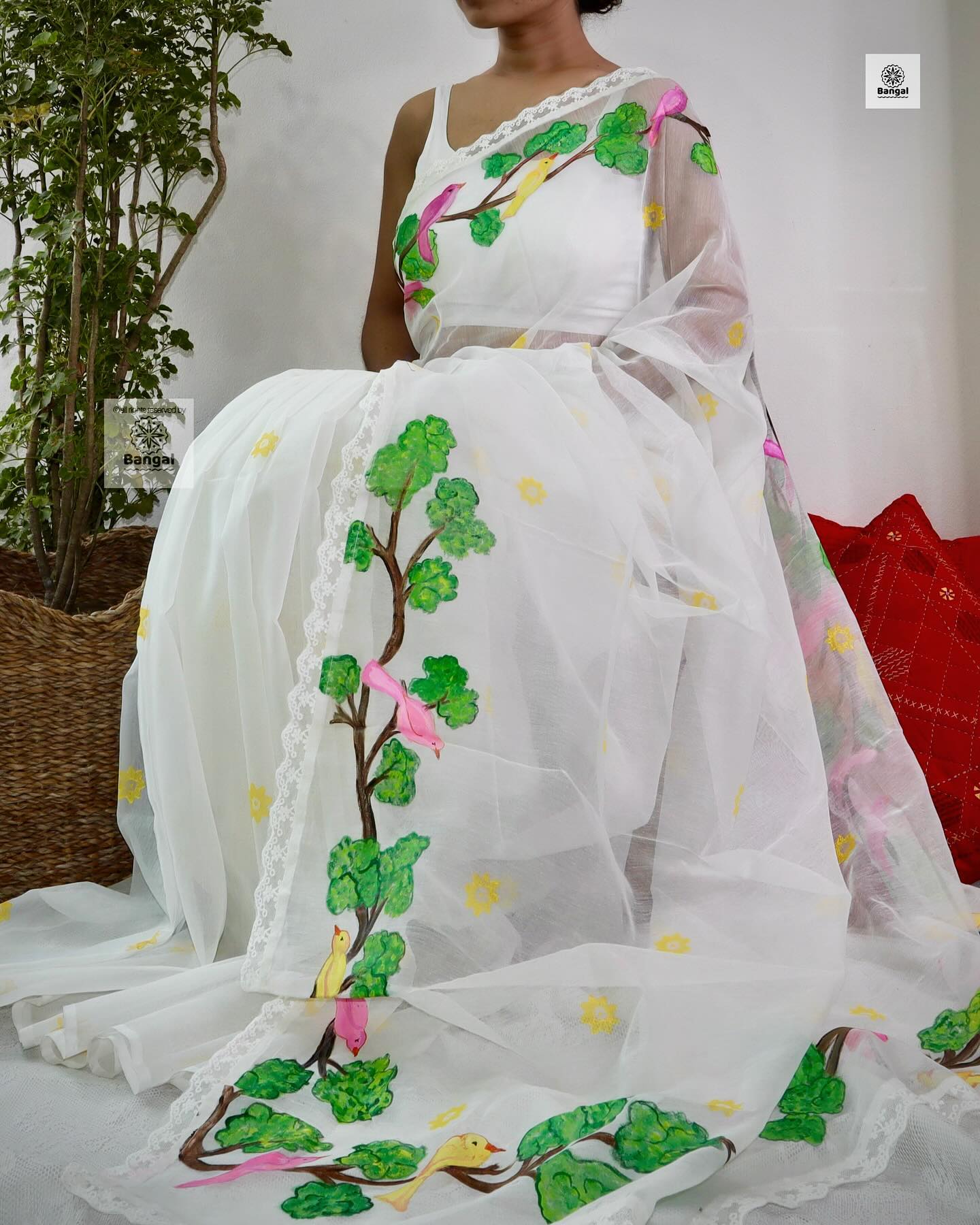 Hand painted sharee