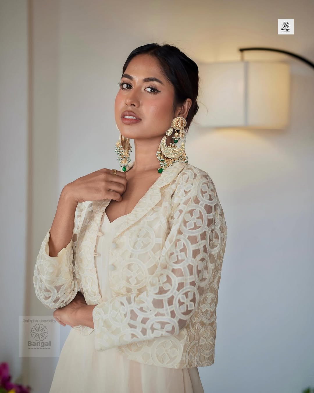 Paru silk jacket kurta 3 Piece