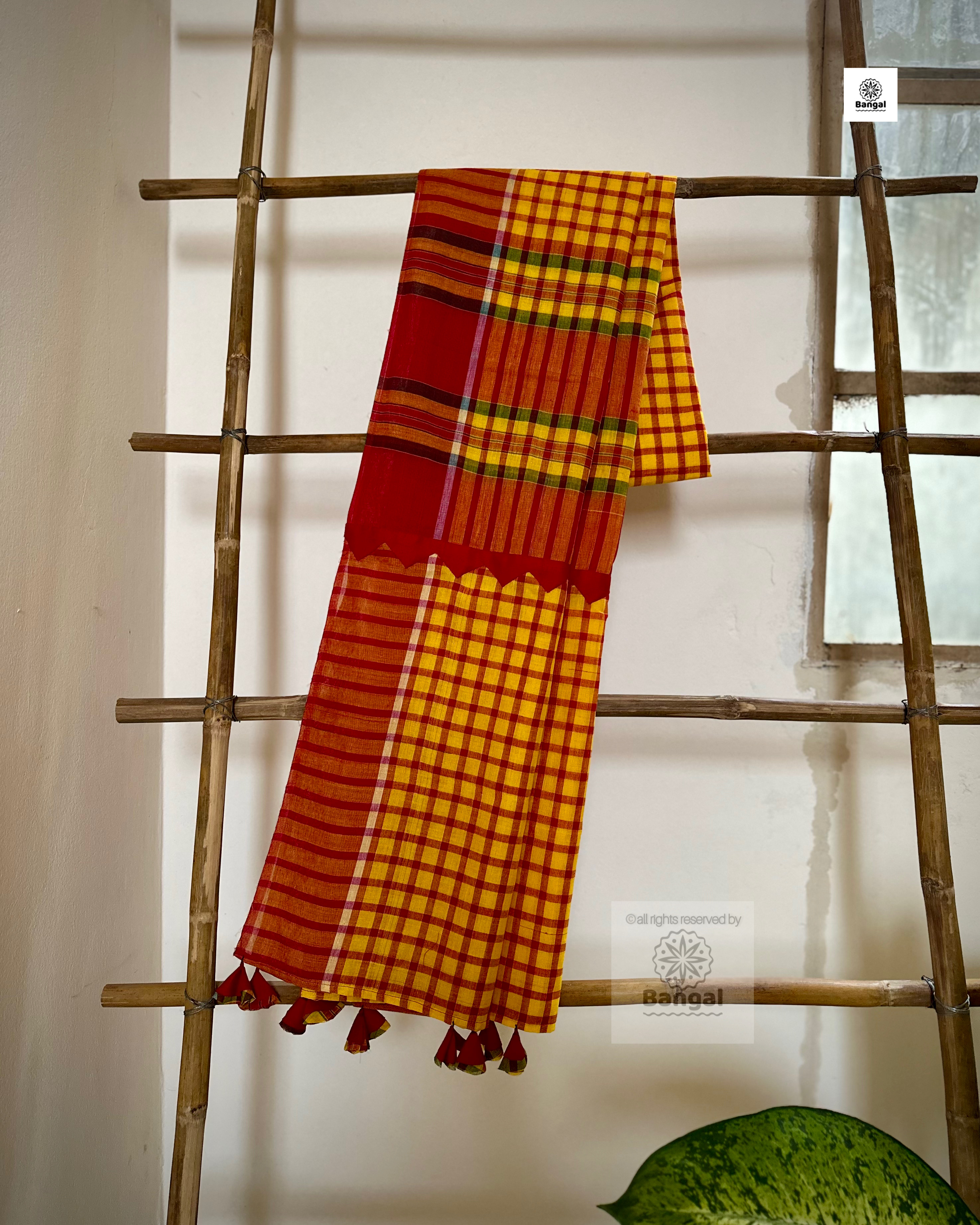 Gamcha orna (yellow)