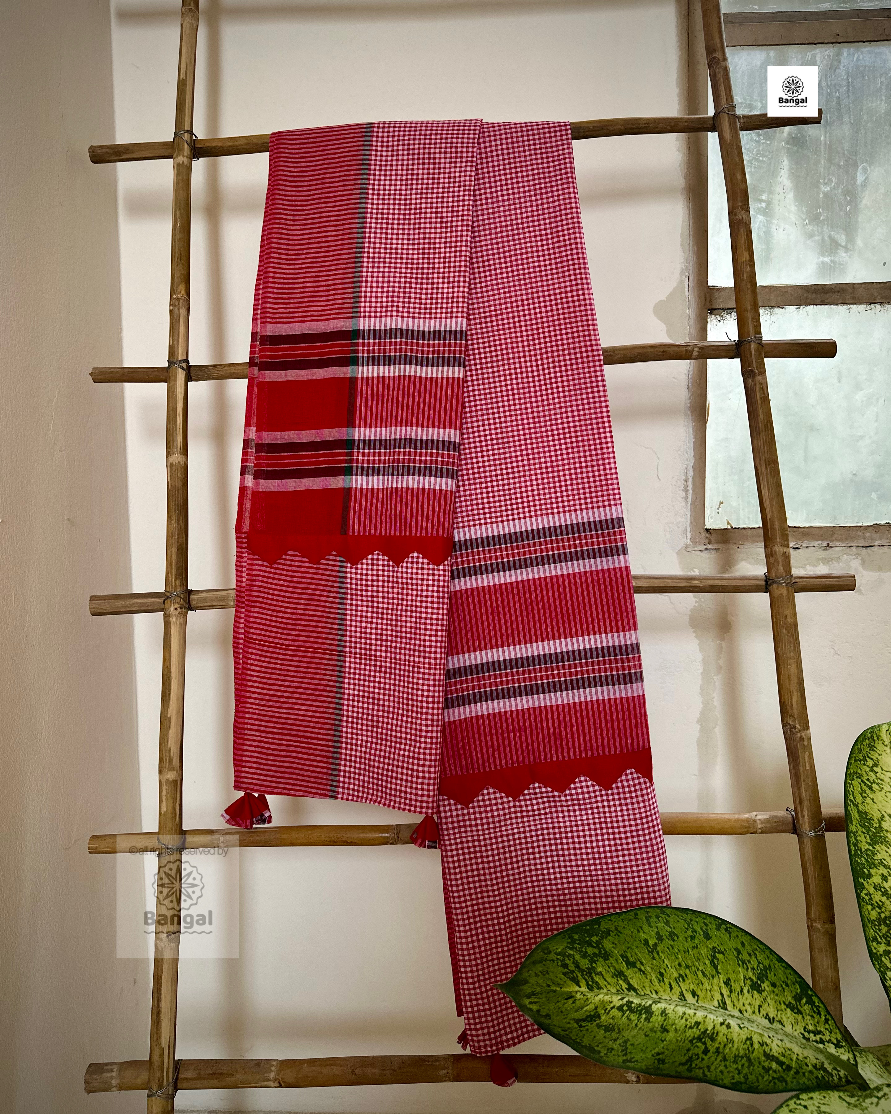 Gamcha orna (red)